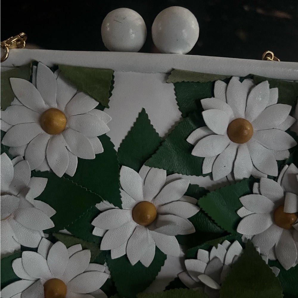 Soft leather VENTAGE MOSCHINO CLUTCH with chain